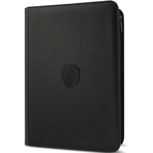 Classeur de Cartes à 9 Poches Premium avec Fermeture Éclair | Noir