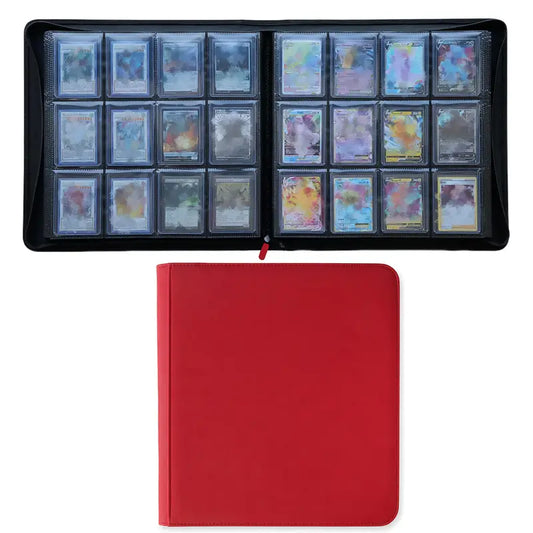 Classeur de Cartes à Collectionner – 384 Cartes Rouge | Spécial Toploader