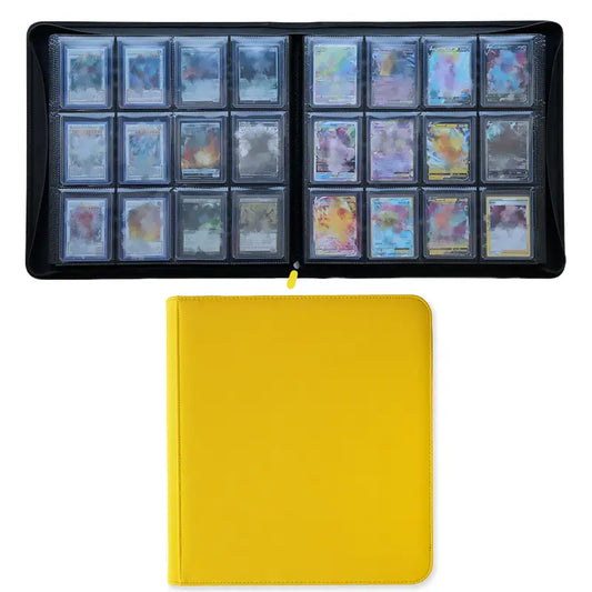 Classeur de Cartes à Collectionner – 384 Cartes Jaune | Spécial Toploader